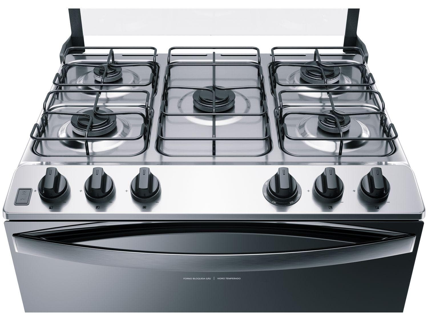 Fogão 5 Bocas Brastemp Inox com Botões Removíveis (BFS5NCRUNA) - imagem 3