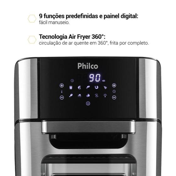Air Fryer Oven Philco PFR2200P 12L - 4 em 1 - imagem 3