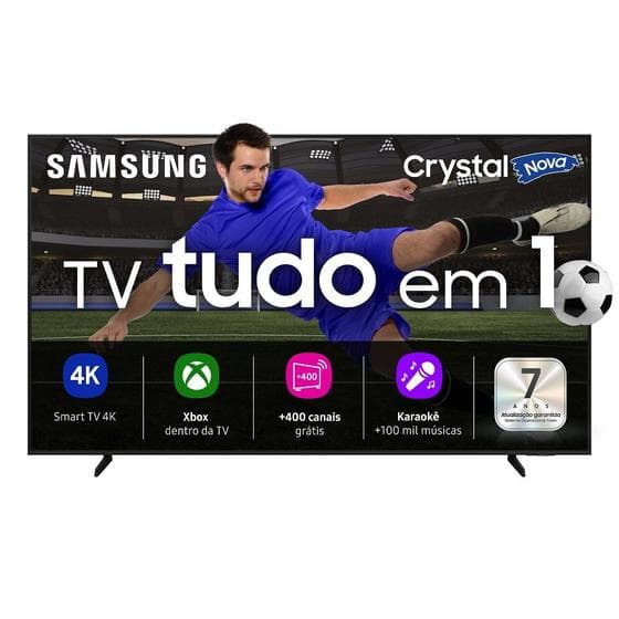 Smart TV Samsung 43" Crystal UHD 4K DU8000 2025 com Gaming Hub e Design AirSlim